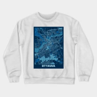 Ottawa - Ontario Peace City Map Crewneck Sweatshirt